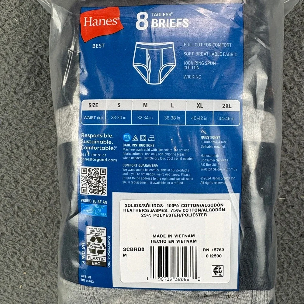 Hanes well fitting ensure